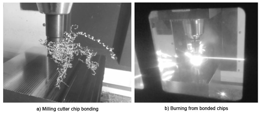 Figure 2 titanium alloy milling chip burning