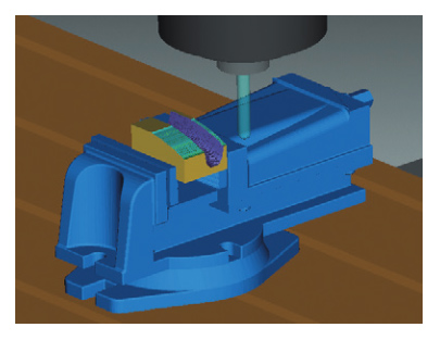 Figure 5 using VERICUT software on the wire rope slider machining simulation